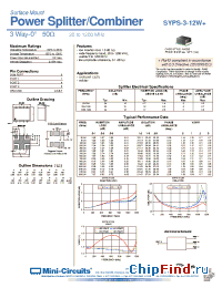 Datasheet SYPS-3-12W+ manufacturer Mini-Circuits